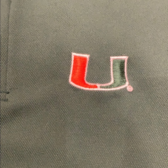 🎉HP🎉Miami Hurricanes P2 by Proplayer Collared Shirt - Picture 3 of 3